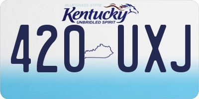 KY license plate 420UXJ