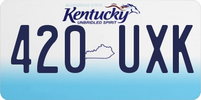 KY license plate 420UXK