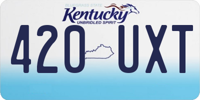 KY license plate 420UXT