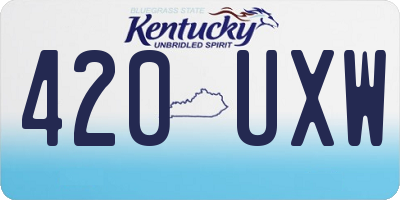 KY license plate 420UXW