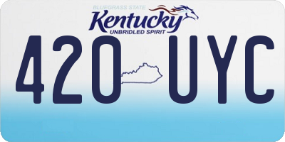 KY license plate 420UYC