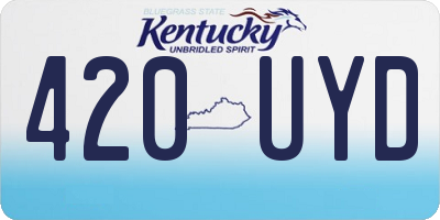 KY license plate 420UYD