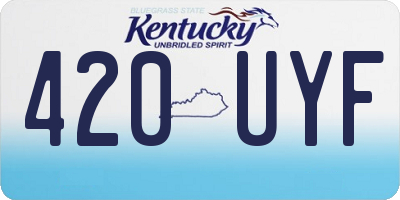 KY license plate 420UYF