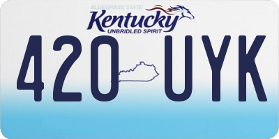 KY license plate 420UYK