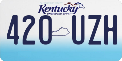 KY license plate 420UZH