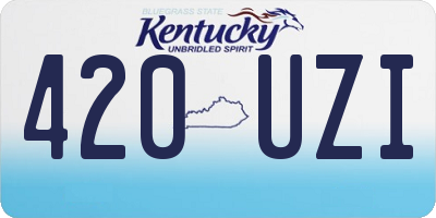KY license plate 420UZI