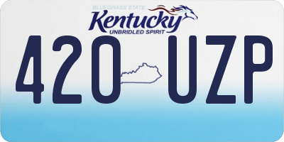 KY license plate 420UZP