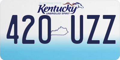 KY license plate 420UZZ