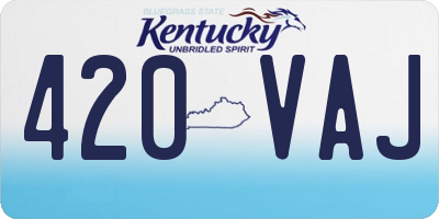 KY license plate 420VAJ