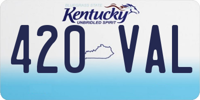 KY license plate 420VAL