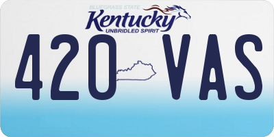 KY license plate 420VAS