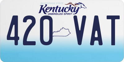 KY license plate 420VAT