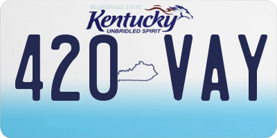 KY license plate 420VAY