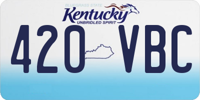 KY license plate 420VBC