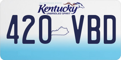 KY license plate 420VBD