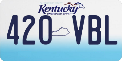 KY license plate 420VBL
