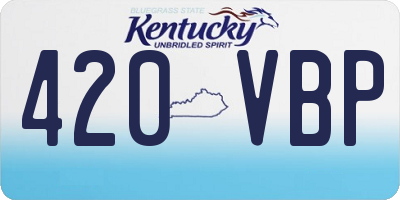 KY license plate 420VBP