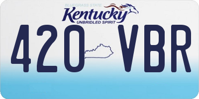 KY license plate 420VBR