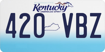 KY license plate 420VBZ