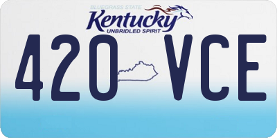 KY license plate 420VCE