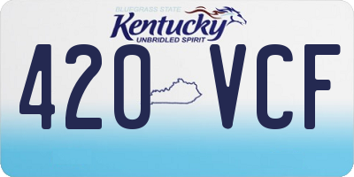 KY license plate 420VCF