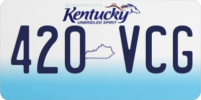 KY license plate 420VCG