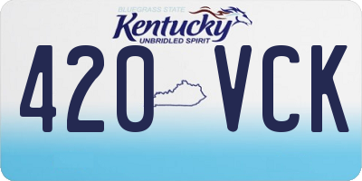 KY license plate 420VCK