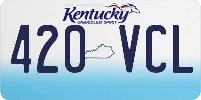 KY license plate 420VCL
