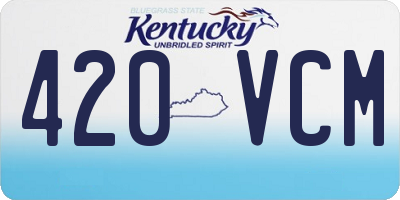 KY license plate 420VCM