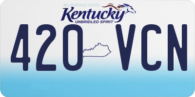 KY license plate 420VCN