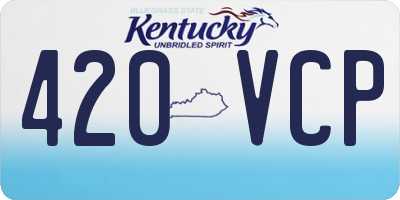 KY license plate 420VCP