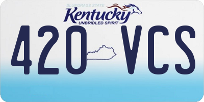 KY license plate 420VCS