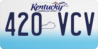 KY license plate 420VCV