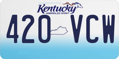 KY license plate 420VCW