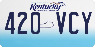 KY license plate 420VCY