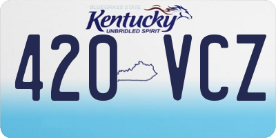 KY license plate 420VCZ