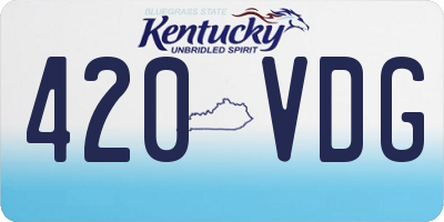 KY license plate 420VDG