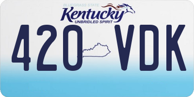 KY license plate 420VDK