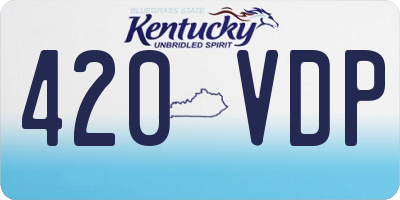 KY license plate 420VDP