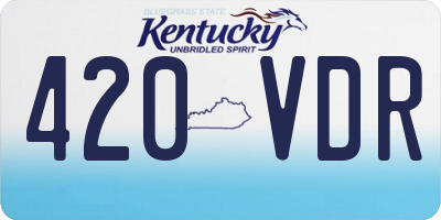 KY license plate 420VDR