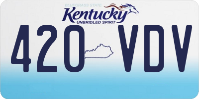 KY license plate 420VDV