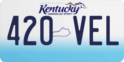 KY license plate 420VEL