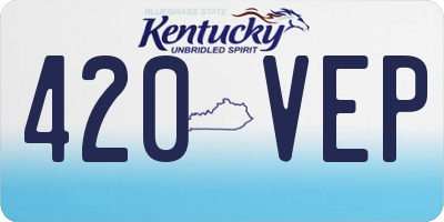 KY license plate 420VEP