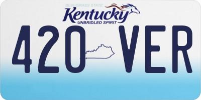 KY license plate 420VER