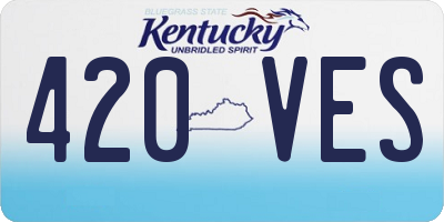 KY license plate 420VES