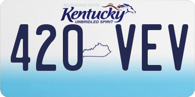 KY license plate 420VEV