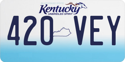 KY license plate 420VEY