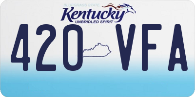 KY license plate 420VFA