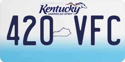 KY license plate 420VFC