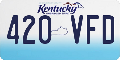 KY license plate 420VFD